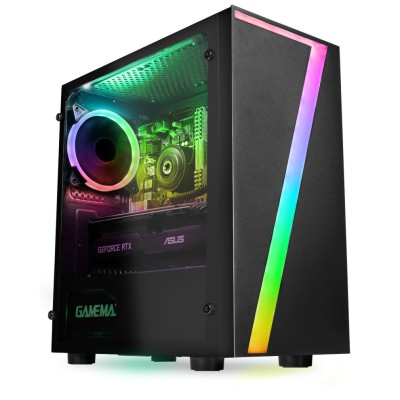 Refurbished Gaming PC Intel Core i3 2100 8GB 1TB 4GB Nvidia GTX 1650 W10 Seven RGB 